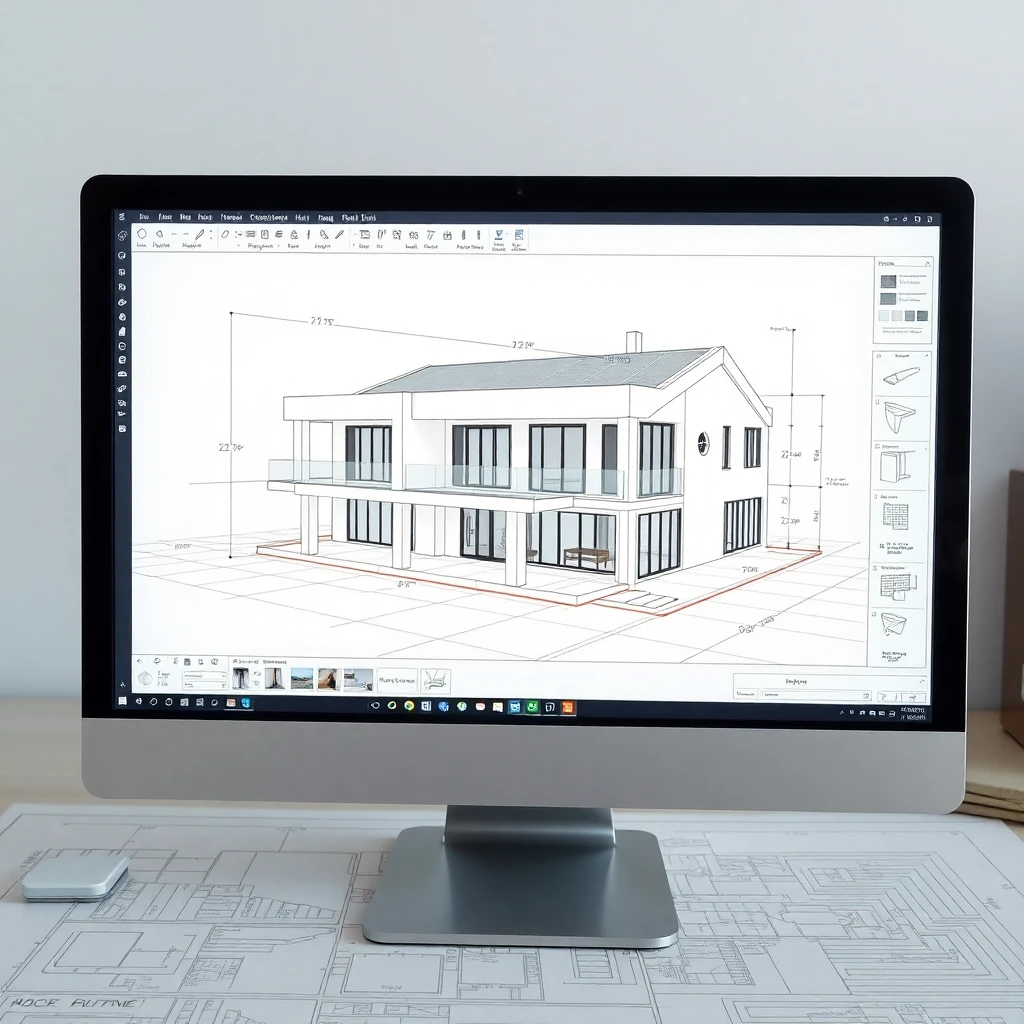 Render 3D de un proyecto residencial